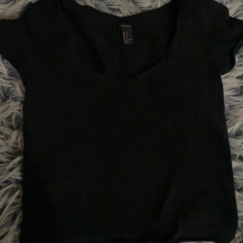 plain black tee